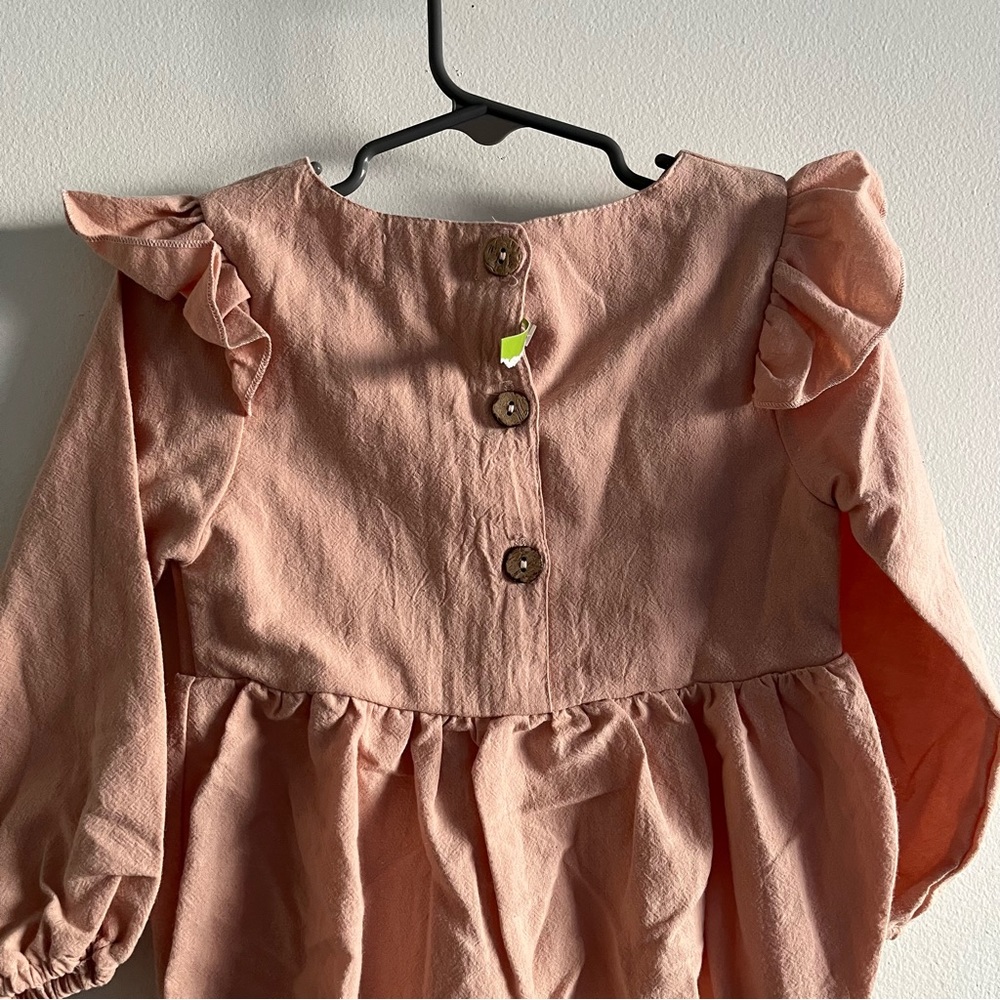 New Babe Basics Flutter Sleeve Linen Baby Romper Size 18-24 months - Picture 11 of 11